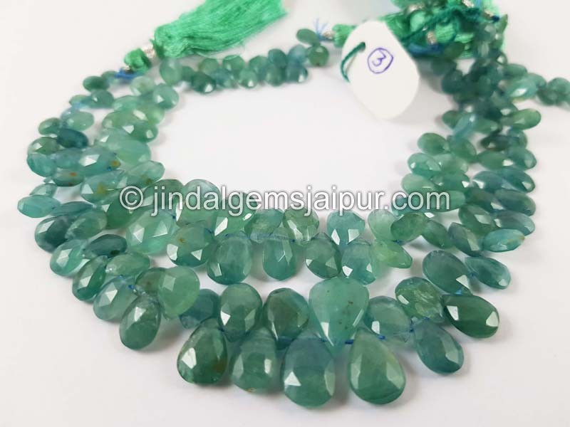 Paraiba Blue Grandidierite Faceted Pear Beads